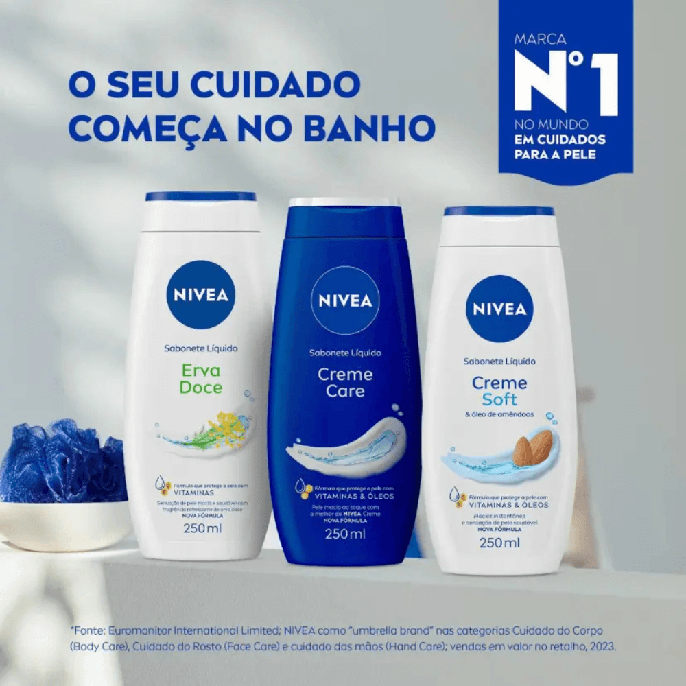 Sabonete Líquido Nivea Creme Care 250ml